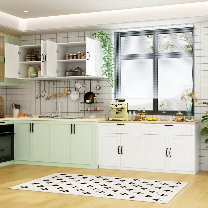 OMFG Slab 63'' W x 55.1'' H White Medium Density Fiberboard (MDF